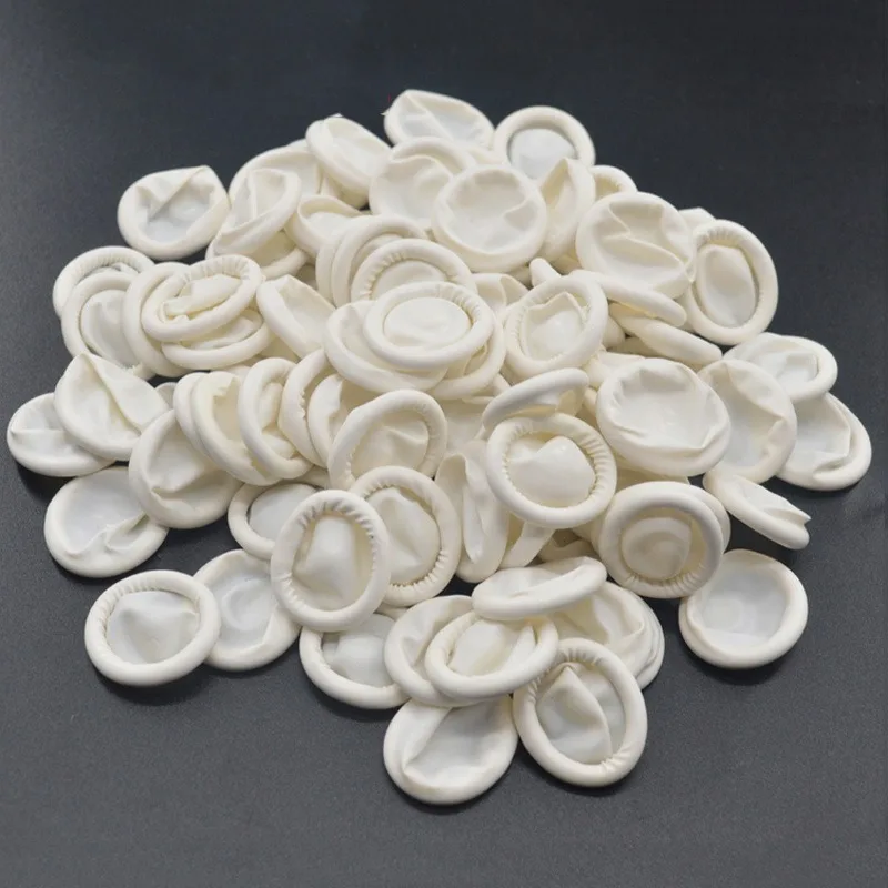 100PCS finger cots, wear-resistant, thickened, anti slip rubber, finger pain protection, disposable finger cots