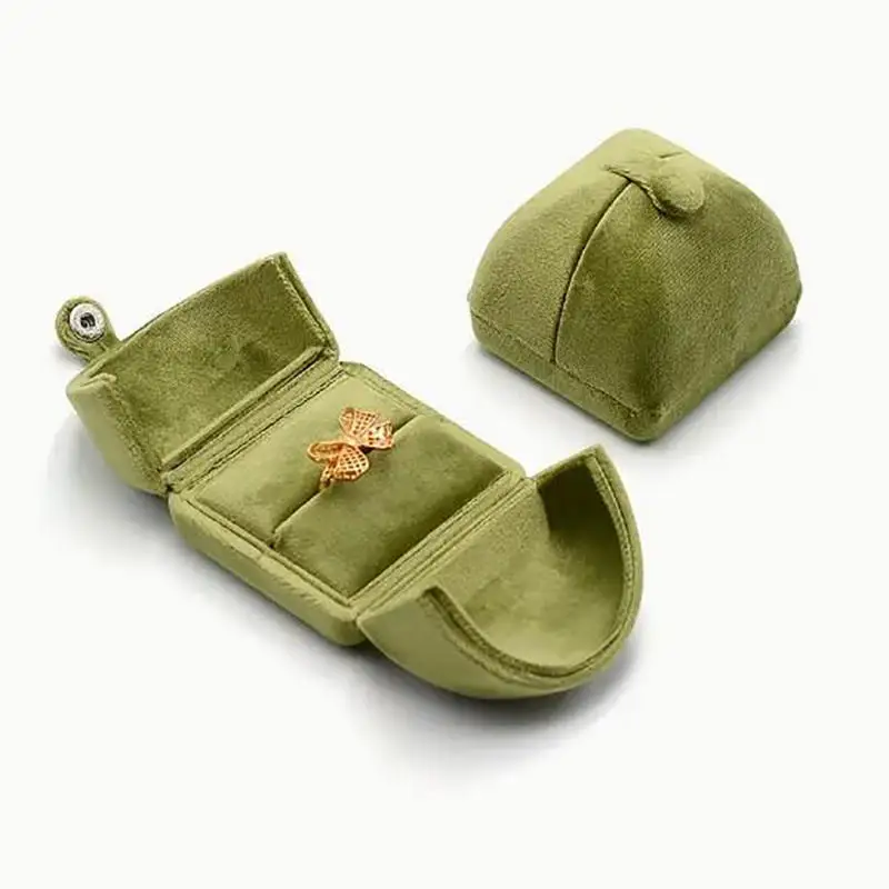 

Коробка для колец, роскошная пара колец, байковая шкатулка для драгоценностей на свадьбу и помолвку, серьги, ожерелья, браслеты, коробки