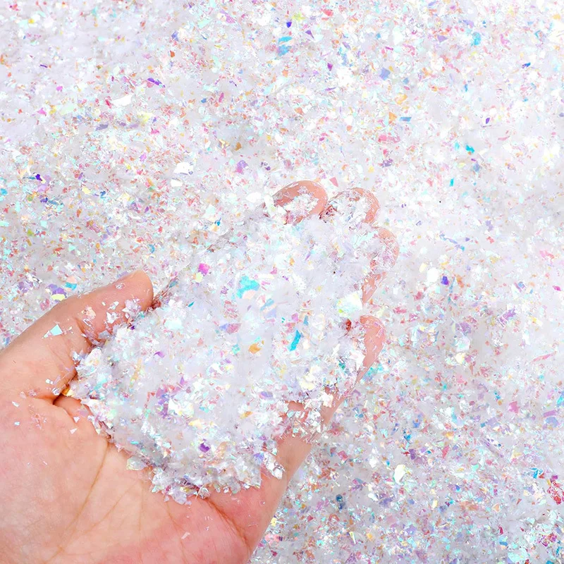 Christmas Flake Snow Powder Filler Xmas Snow Decoration Craft Sparkling Snow For Party Decorations For Women Fast Shipping