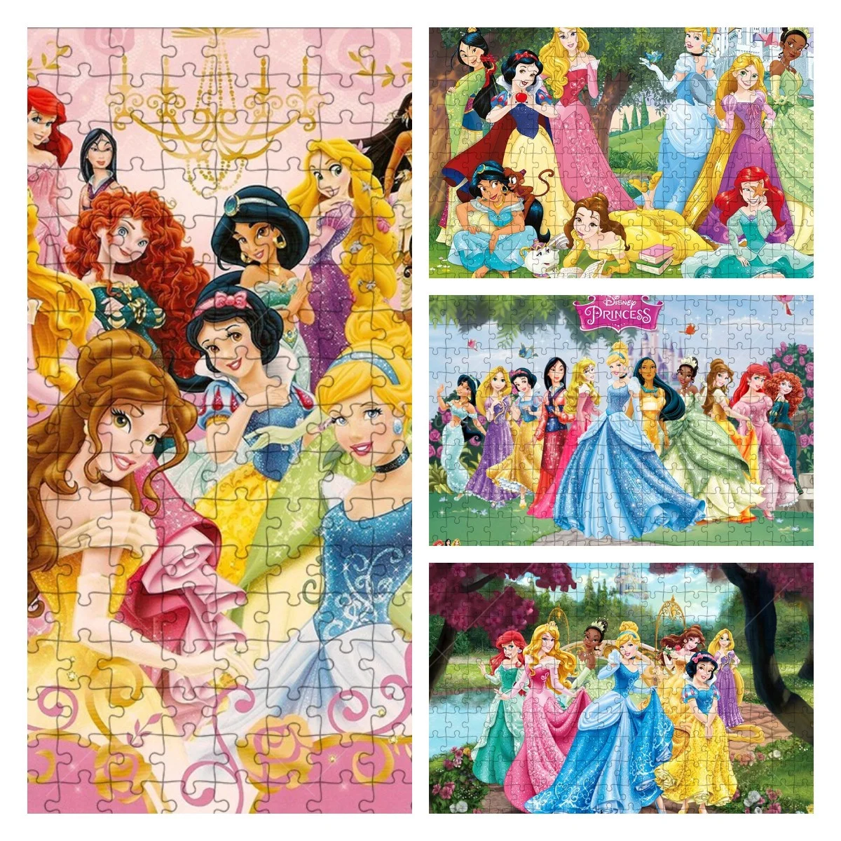 

Disney Princess 300 PCS Jigsaw Puzzles Wooden Paper Toys Puzzle DIY Learning Educational Toys Cartoon Patterns For Children Gift