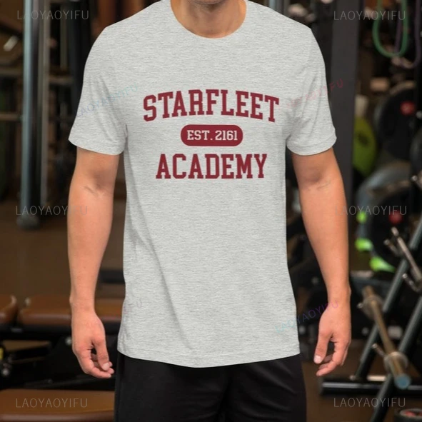 ستارفليت أكاديمية ستار تريك موضوع سلسلة تصميم التي شيرت الخيال العلمي فيلم مروحة عادية موضة رجل الشارع الشهير Y2K المرأة تيز #1