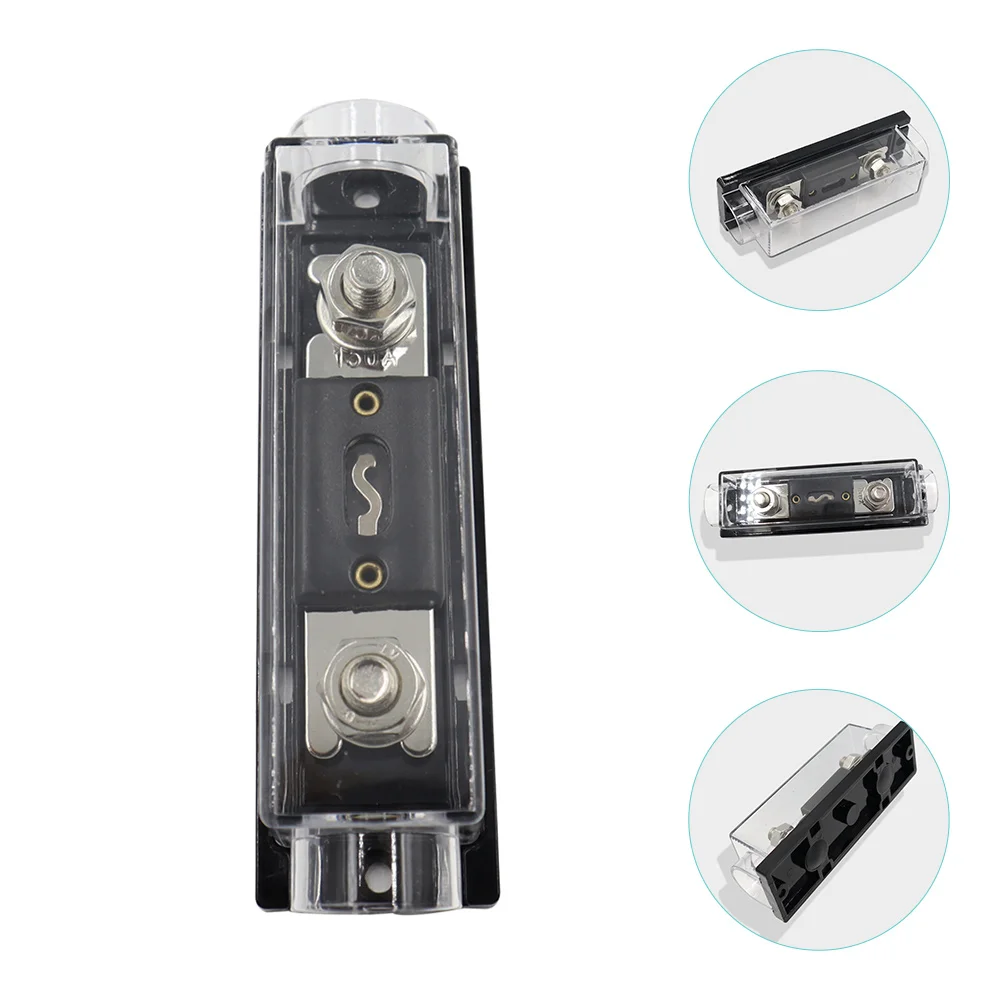 

Fuse Box Holder Case ANL Blade Car Audio Distribution Block Overload Protection High Temp Resistant ABS Shell Zinc Alloy