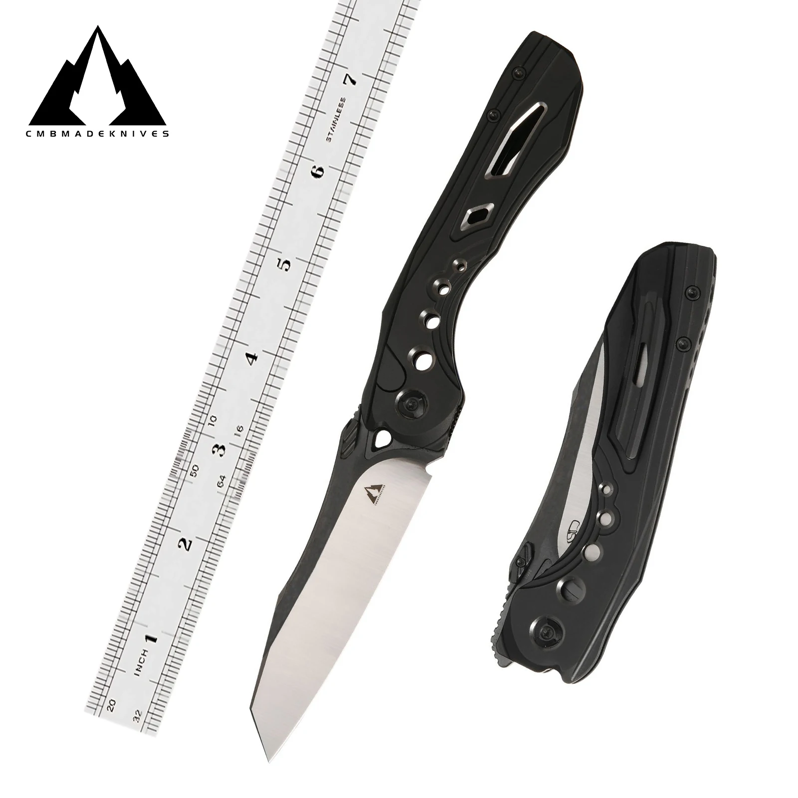 

CMBMADEKNIVES Devourer M390 Steel Titanium Handle Camping Pocket Folding Knife CMB-16