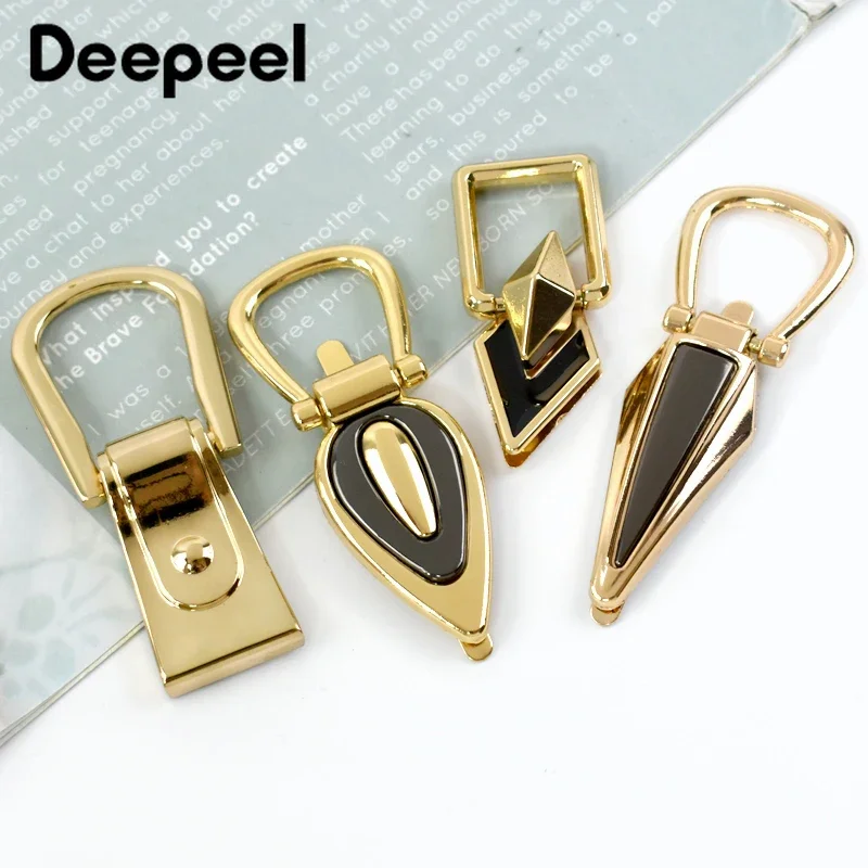 4/10Pcs Deepeel Metal Bag Side Clip Buckle Screw Clasps for Purse HandBag Handle DIY Hardware Sewing Decoration Bags Accessories