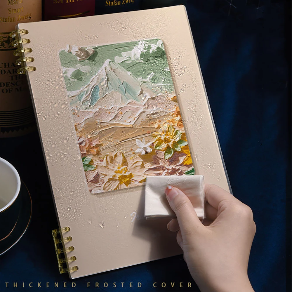 Oil Painting Loose-leaf Detachable A4 Notebook 60 Sheets Binder Student Filler Paper Notebook Office Memo Book Creative Notebook