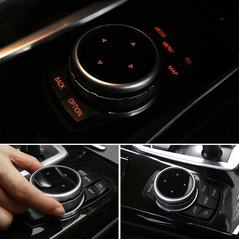 Car Styling Multimedia Buttons Cover iDrive Stickers For BMW F20 F25 F30 F10 F07 E60 E90 E92 E70 E71 F01 F02 E84 F48 X1 X3 X5 X6