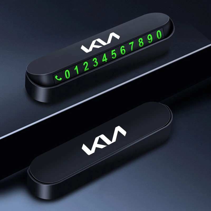 ملحقات بطاقة رقم الهاتف لوقوف السيارات المؤقتة لكيا EV6 ستينغر ريو سورينتو بيكانتو Ceed Borrego Syros K5 Sonet Optima