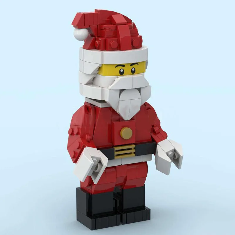 

Creativity MOC Upscaled Santa Clause Mini Figure in 3:1 Building Blocks DIY Toy Brick Children's Birthday Christmas Holiday Gift