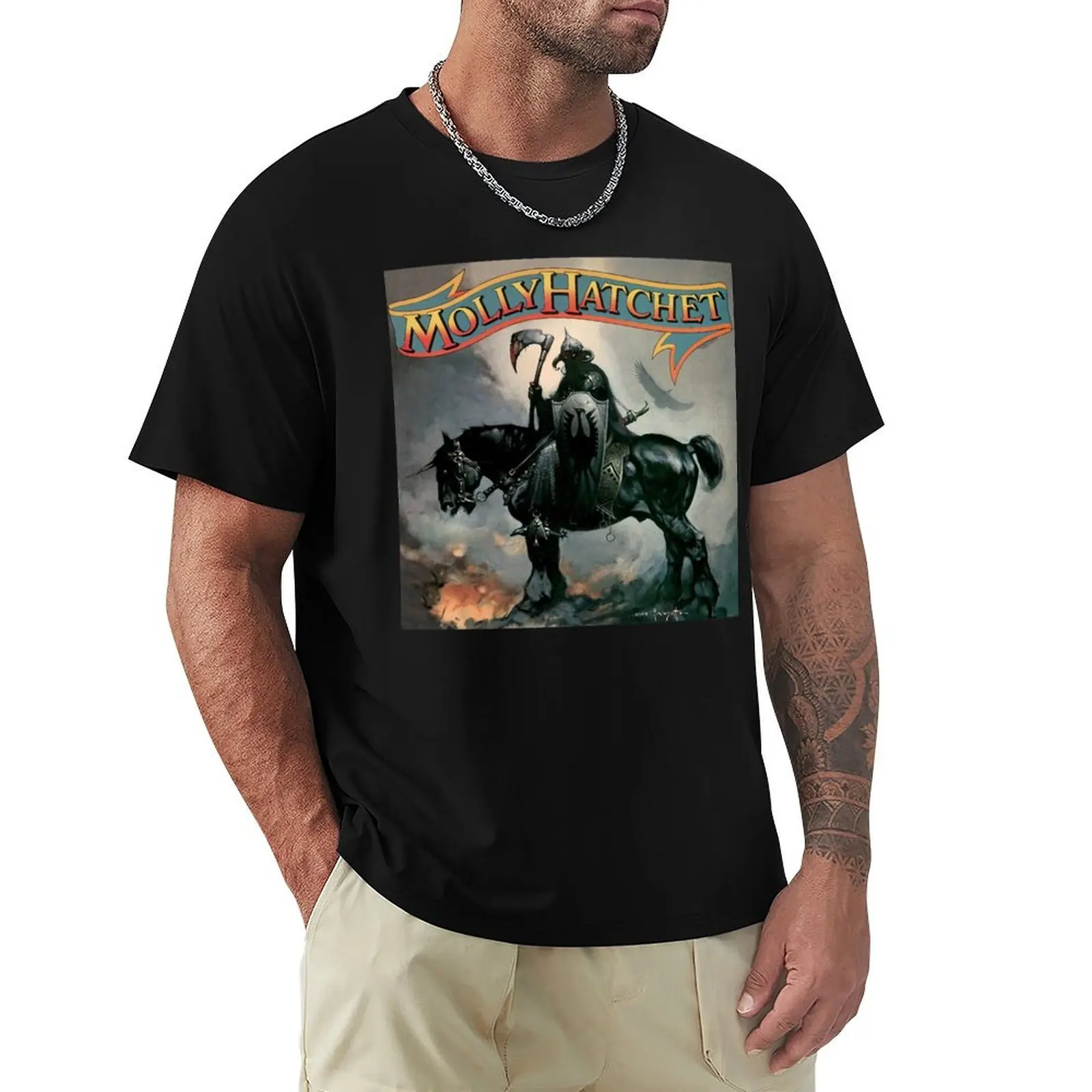 Band Music Molly Hatchet Classic T-Shirt Tough Fabric Work Tee
