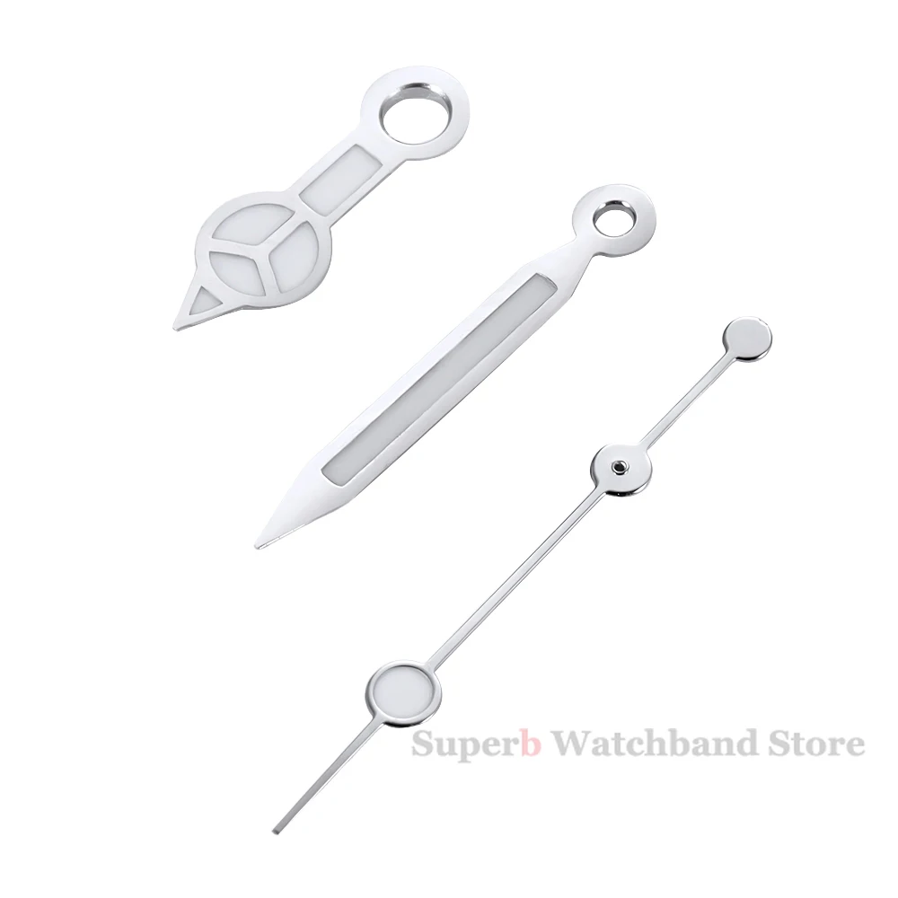 NH35 NH36 7S26 7S36 4R35 4R36 Watch Hands Black Blue Silver Red Green Hands Green Luminous 7.5*12*12.5mm Diving Watches Pointers