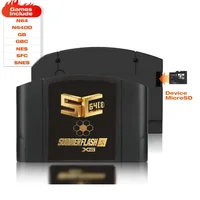 Cartucho SC64 SummerflashX5 Dorado 64 Open Source N64DD Flash TF Cart SC64 GBC SNES 64DD 5000 en 1 Accesorios para Consola de Videojuegos Retro