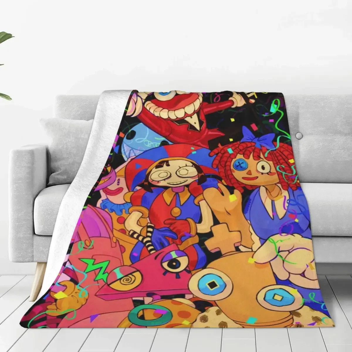 

The Amazing Digital Circus Babe Blanket Sofa Cover Fleece Autumn/Winter Cartoon Soft Throw Babe Blanket Bedding Office Bedding