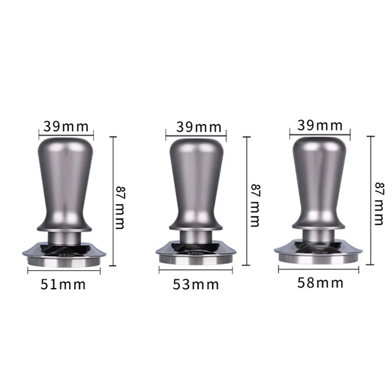 ABKR Темпер для кофе постоянного давления 51 мм Распределитель эспрессо из нержавеющей стали Молоток для порошка Инструменты для кофе
