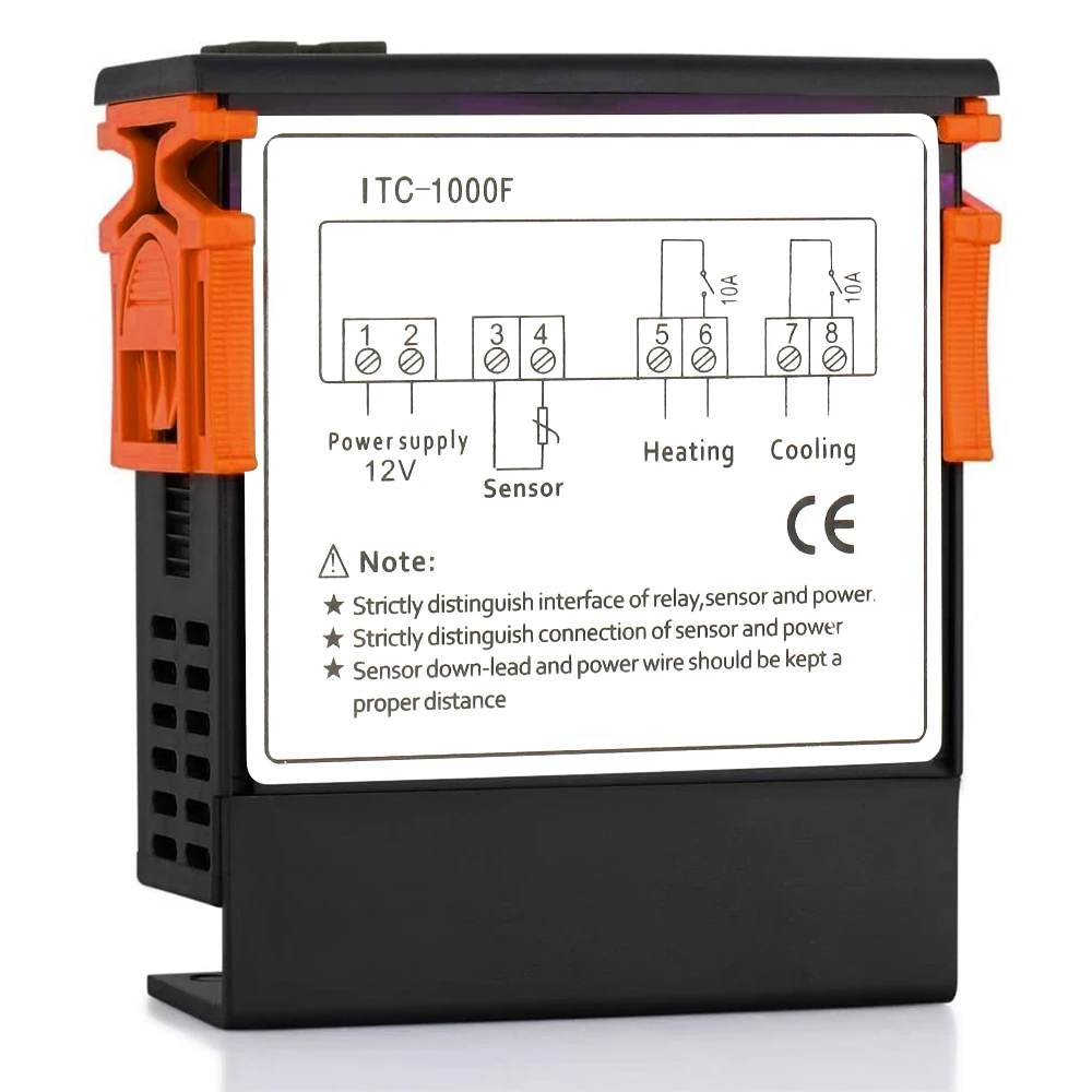 Inkbird ITC-1000 Thermostat Temperature Controller Electronic Heat Cool C/F Display Dual Relay Thermostat with NTC Sensor Home