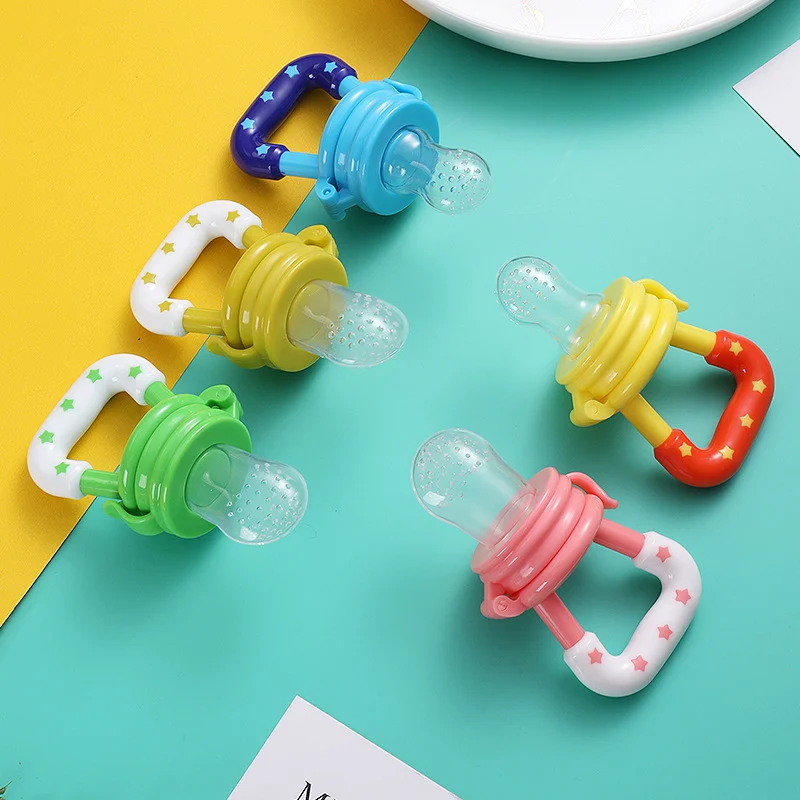 Baby Fruit Feeder Pacifier Silicone Teething Toy Fresh Food Nipple Feeder Safe Chew Pouches Newborn Infant Toddler Boys Girls