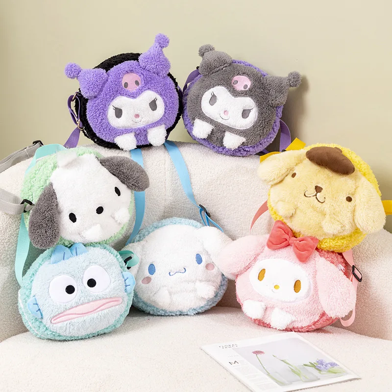 

Cute Cartoon Sanrioed Kuromi My Melody Cinnamoroll Hello Kitty Pochacco Crossbody Bag Casual Change Mobile Phone Key Storage Bag