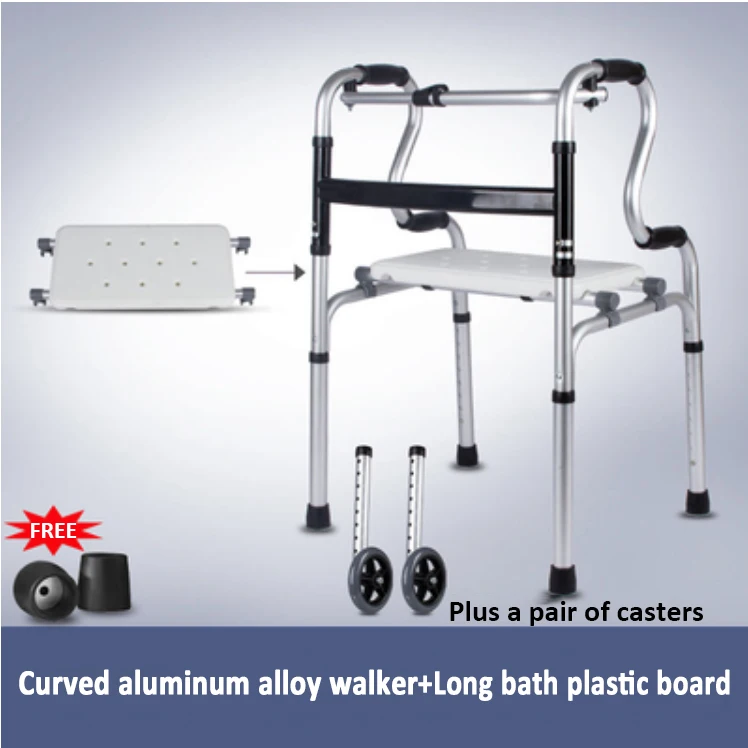 Wholesale foldable portable aluminium adults seniors walking aids upright rollator walker with seat