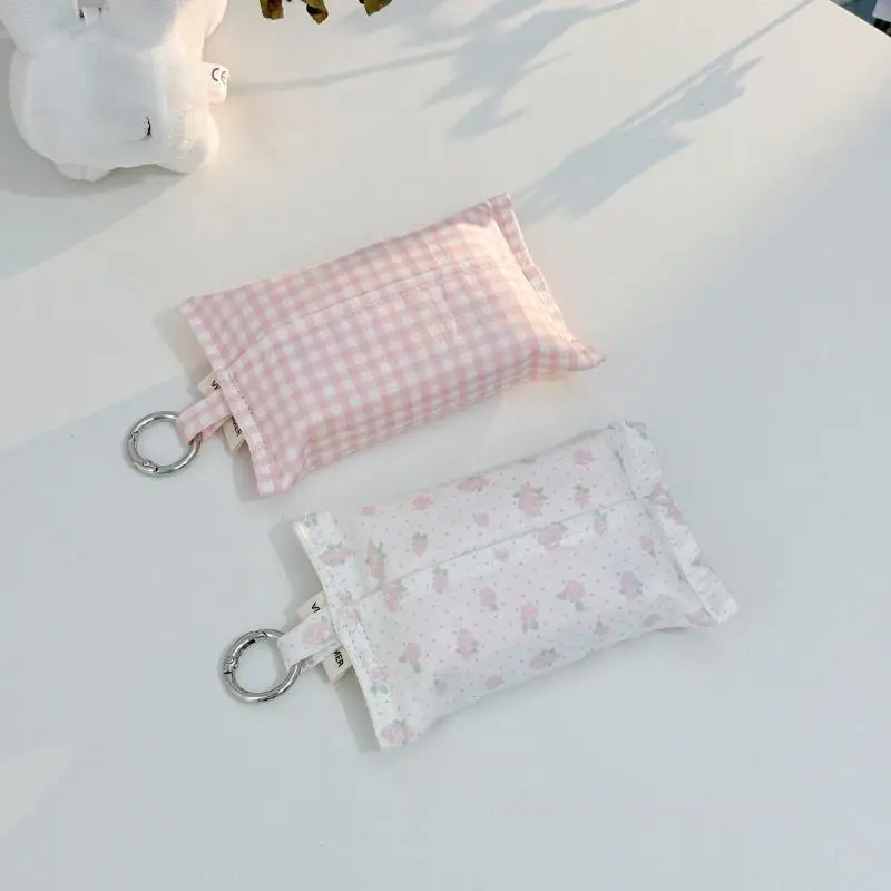 Koreanische, niedliche, handgefertigte Mini-Tasche mit Polka-Dot-Muster und Spitze, hochwertiges Aussehen, tragbar, ideal für die Aufbewahrung und zum Aufhängen. – Detail 7