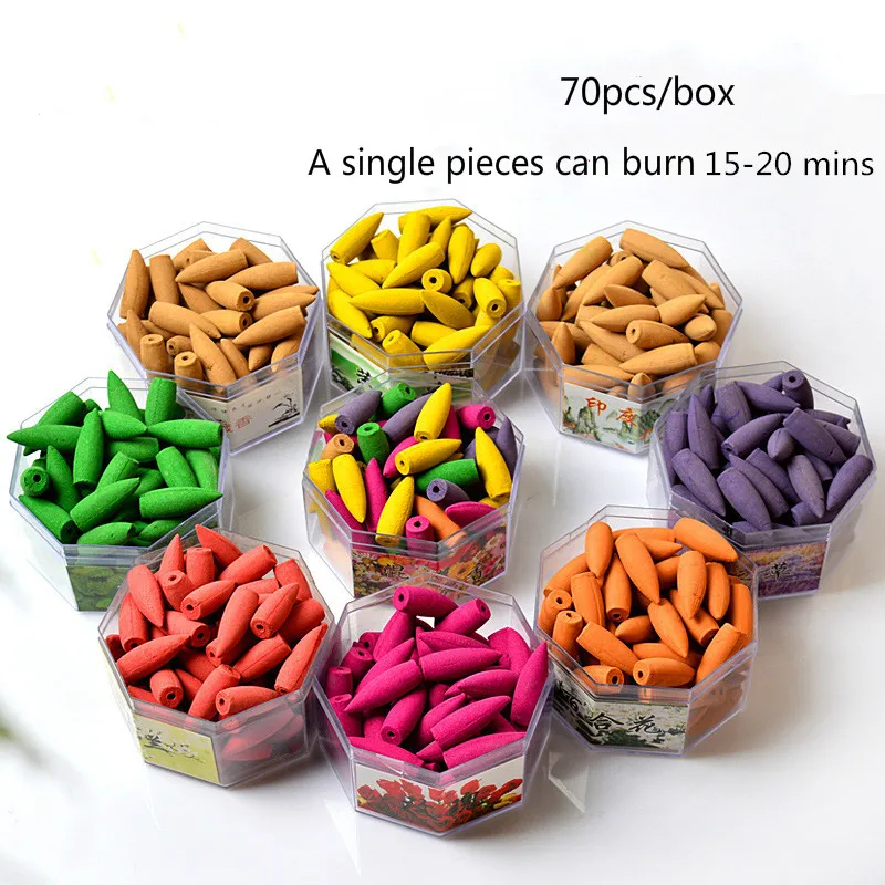 3.5cm Big Cones Backflow Incense Bullet Incenses Sandalwood Rose Multiple Choices Tower 15-20 Minutes