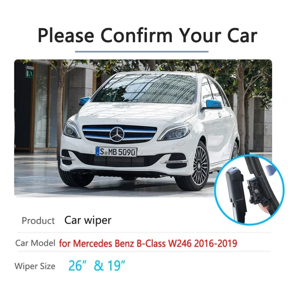 For Mercedes Benz B-Class W246 2016~2019 Windscreen Windshield Wipers Car Accessories B-Klasse B160 B180 B200 Car Wiper Blades
