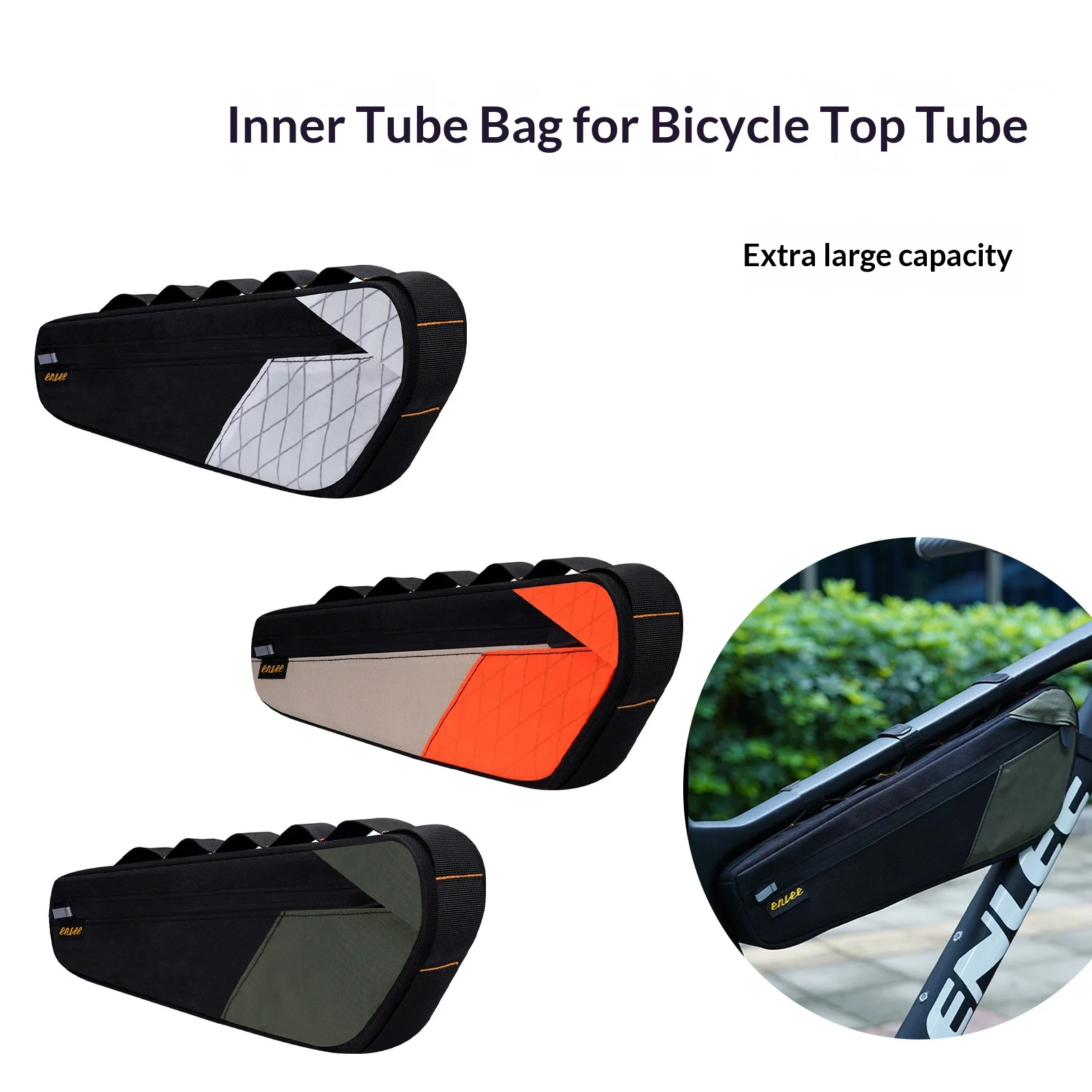 

Enlee Bicycle Top Tube Inner Bag 2.5l Large Capacity Water Resistant Triangle Frame Bag For Mountain Road Bike Commuting
