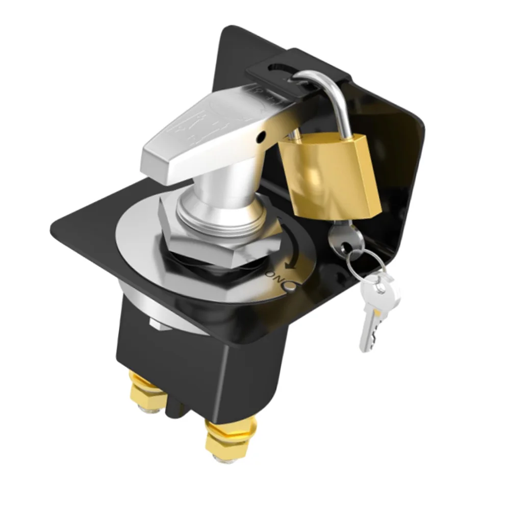 500A Battery Kill Mass Switch Battery Circuit Cutter Disconnecter Isolator With Lock For RV Camper Van Truck Boat