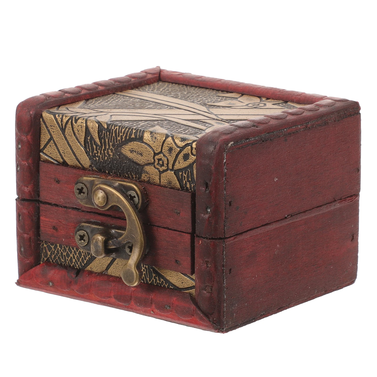 

Portable Jewelry Box Retro Small Square Storage Alloy Lightweight Safe Compact For Pendants BraceletsVintage Decorative
