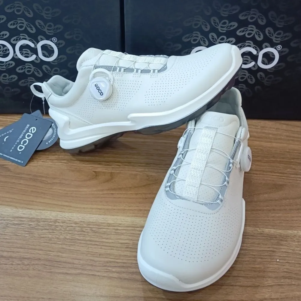 Fashion Genuine Leather Shoes Men Luxury Rotary Button Loafers Cowhide Easy Wear Sneakers Golf Walking Outdoor Hiking White 2026