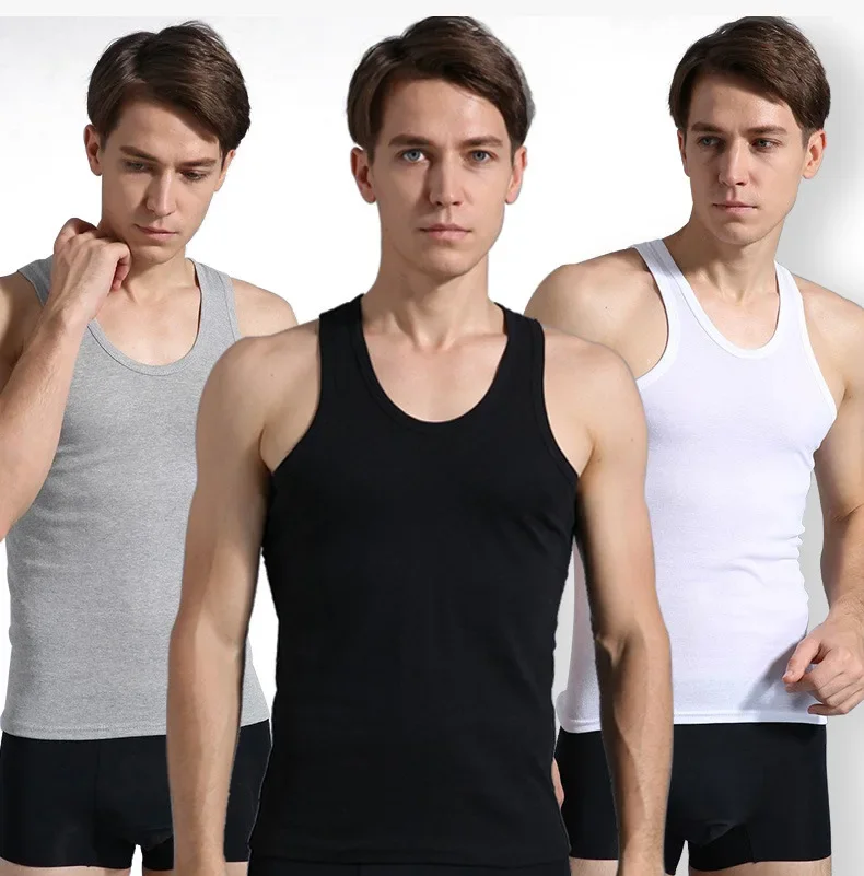 Fashion casual top men\'s solid color sleeveless vest loose comfortable soft quick drying breathable new vest L-4XL