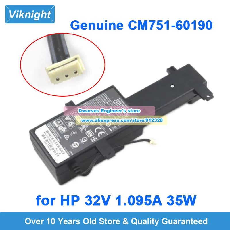 Genuine CM751-60190 AC Adapter 32V 1.095A for HP OFFICEJET PRO 8600 PLUS 8620 8100 8630 8625 8500 251DW 276DW SNPRC-1101-01