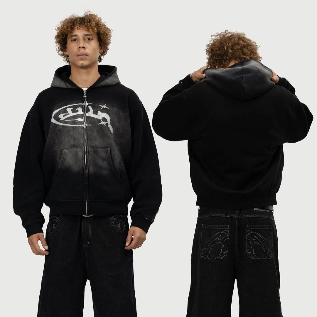 Sweat à capuche Harajuku Y2K pour homme, style sportif américain, texte gothique imprimé, DistMurcia, vêtements de mode de rue d'automne, haut de style Y2K