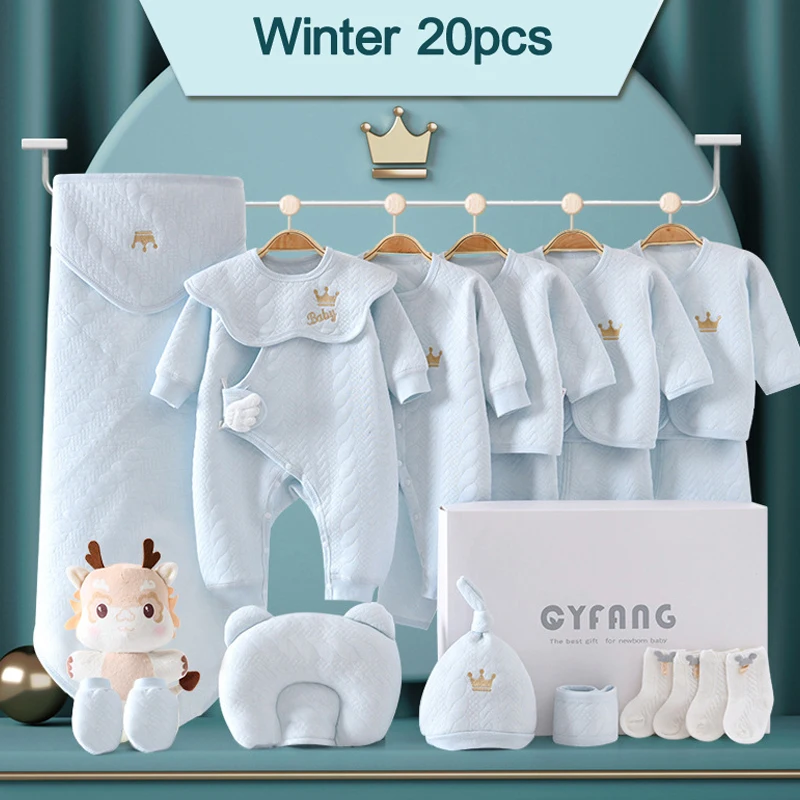 15/17/18/20 Pieces/0-3Months Newborn Baby Clothing 100% Cotton Kids Clothes Suit Unisex Infant Boys Girls Clothing Set