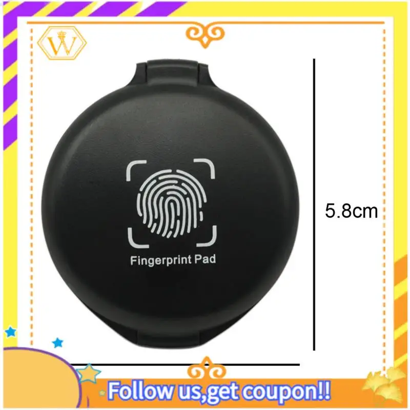 Latest-Fingerprint Ink Pad No-Wash Quick-Drying Portable Quick-Drying Ink Pad Red 1 Piece Plastic
