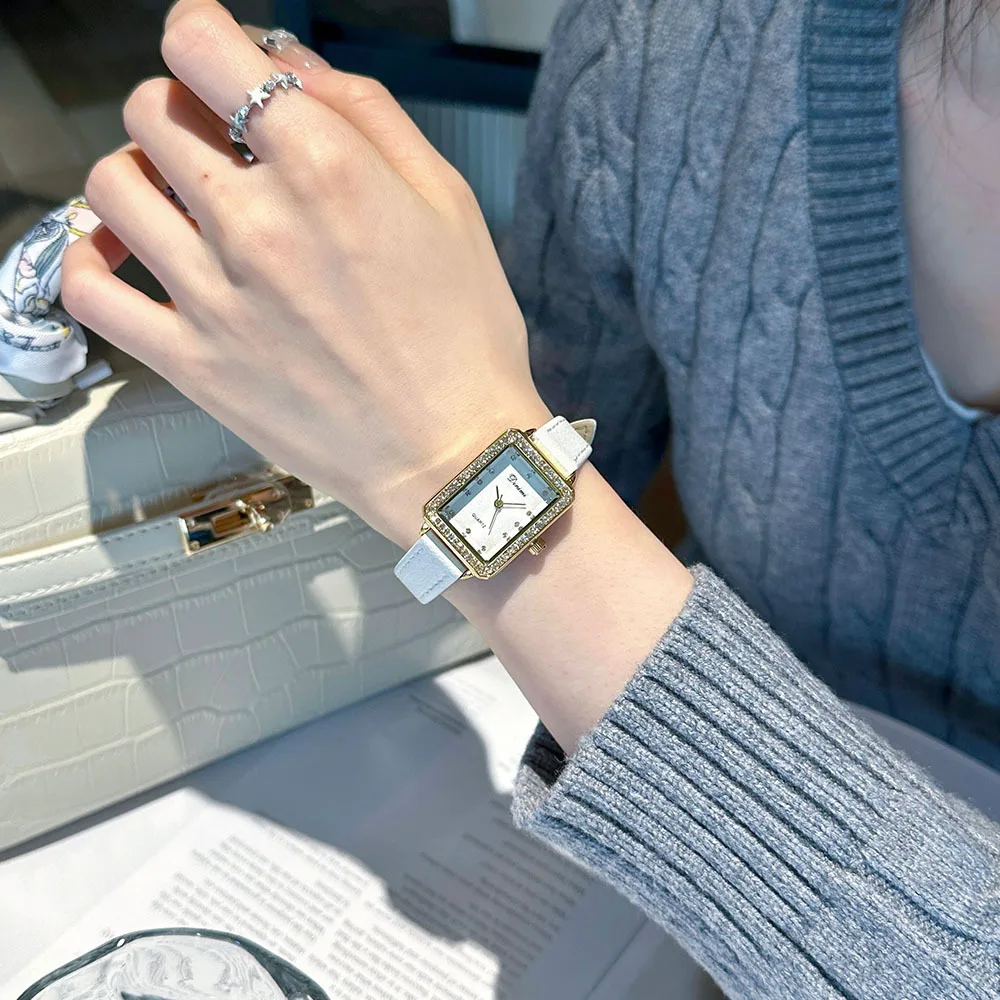 Elegant Women'S Watch, New Square Style, Fashionable Casual Watch, High-Value Design, Perfect As A Birthday Gift For Women.