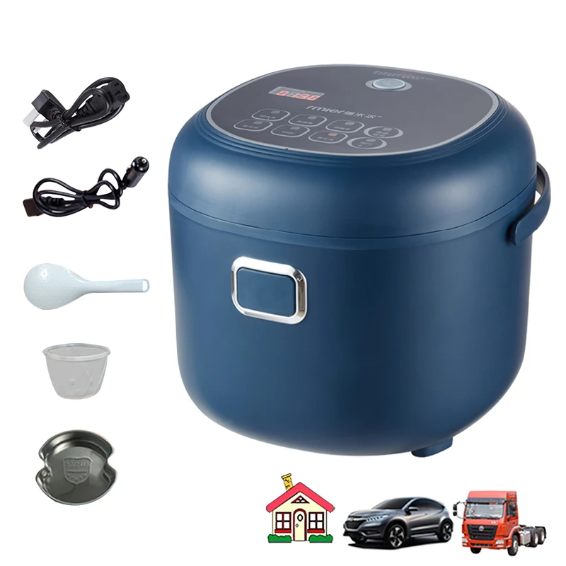 2L 200W Babynahrung beheizter Reiskocher 12V 24V 220V Kochen Reisbrei nahrhafte Eier und beheizte Lebensmittel elektrische Reiskocher