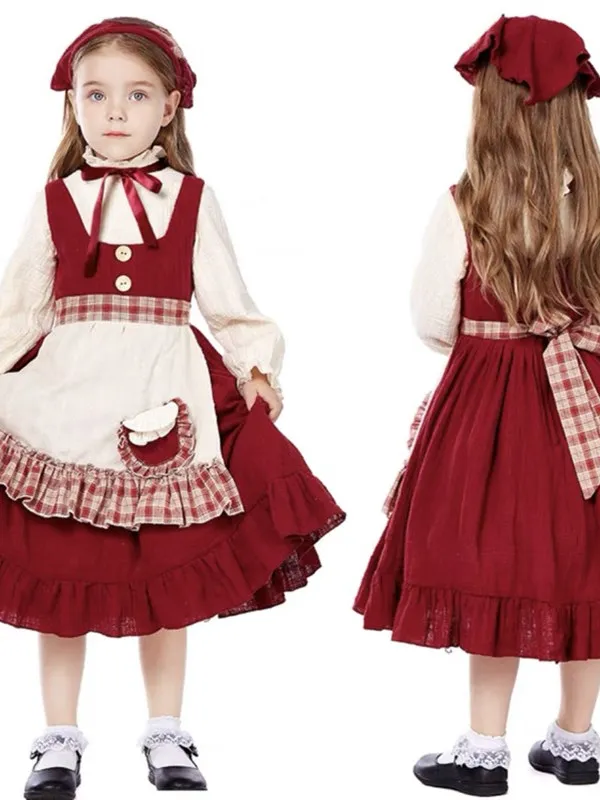 loween Poor Old andpa andma Stage Costume Children's Playbook ly Woman Rural Child Stage Outfit Traditional Ethni...