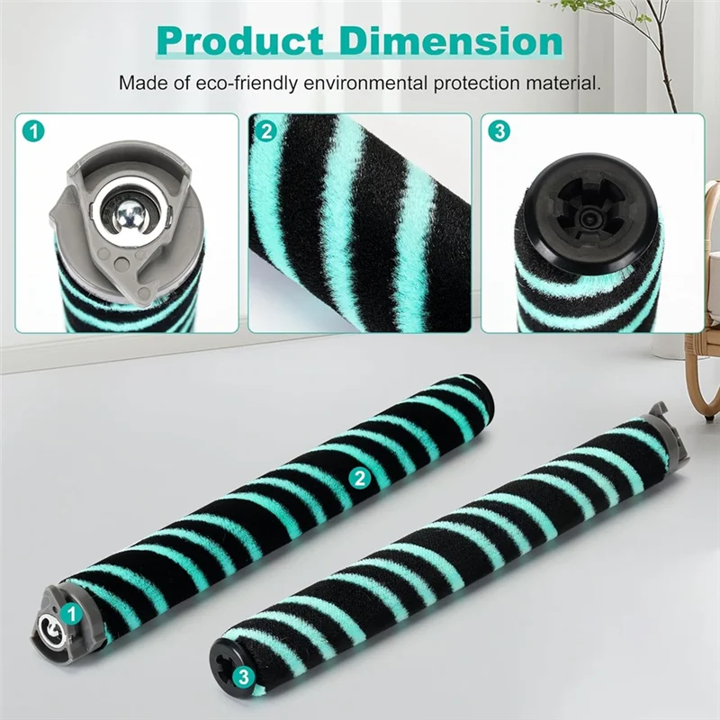 

THIVN-Soft Brush Roller Replacement Parts Forshark AZ4000 AZ4002 AZ3901 Foam & Felt Filters