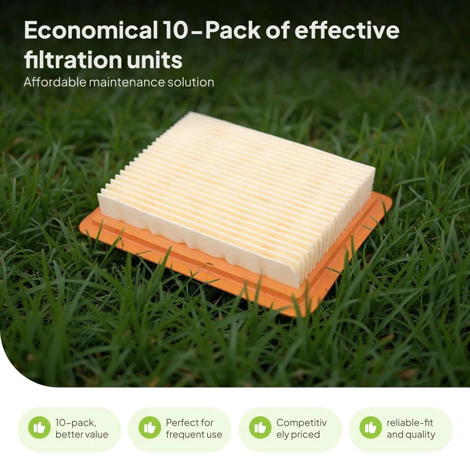 2x 10 Air Filter Set for FS120, FS200, FS250, , FS350, FS400, FS450, String