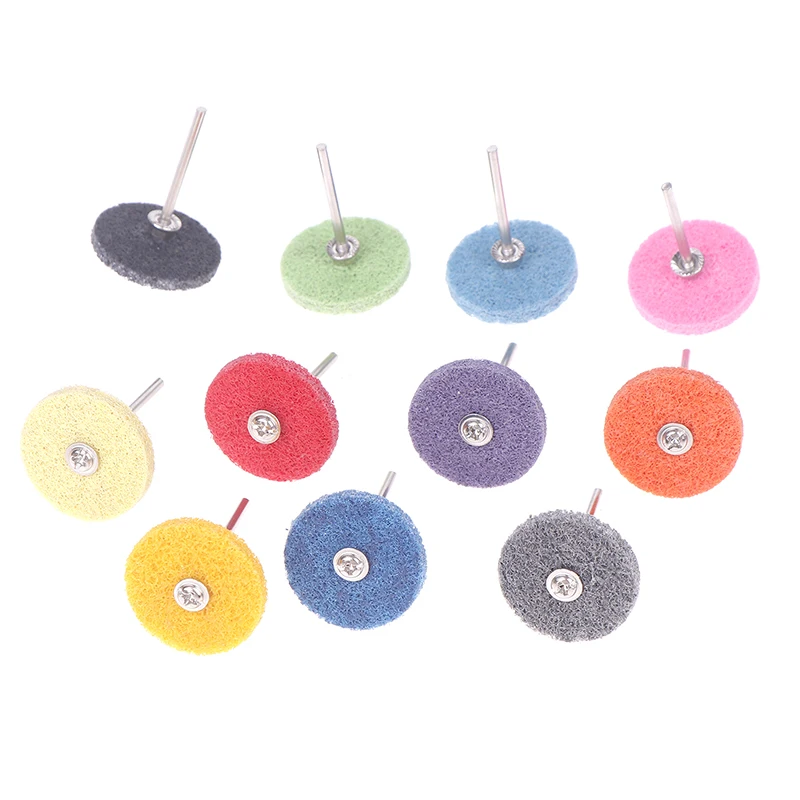 2pcs Abrasive Polishing Disc Set 3/32''-2.35mm Shank For Cleaning Sanding Rust Removal Deburring Metal Wood Stone