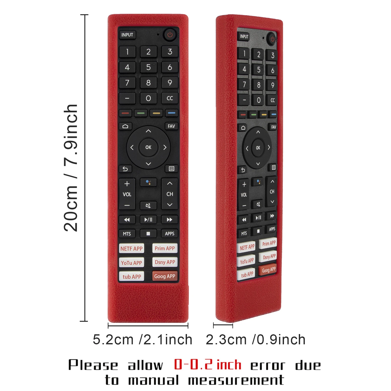 Covers for Hisense ERF3F80H ZDB1210320 TV Remote Control  Silicone Protective Remote Control Case With Loop Cape