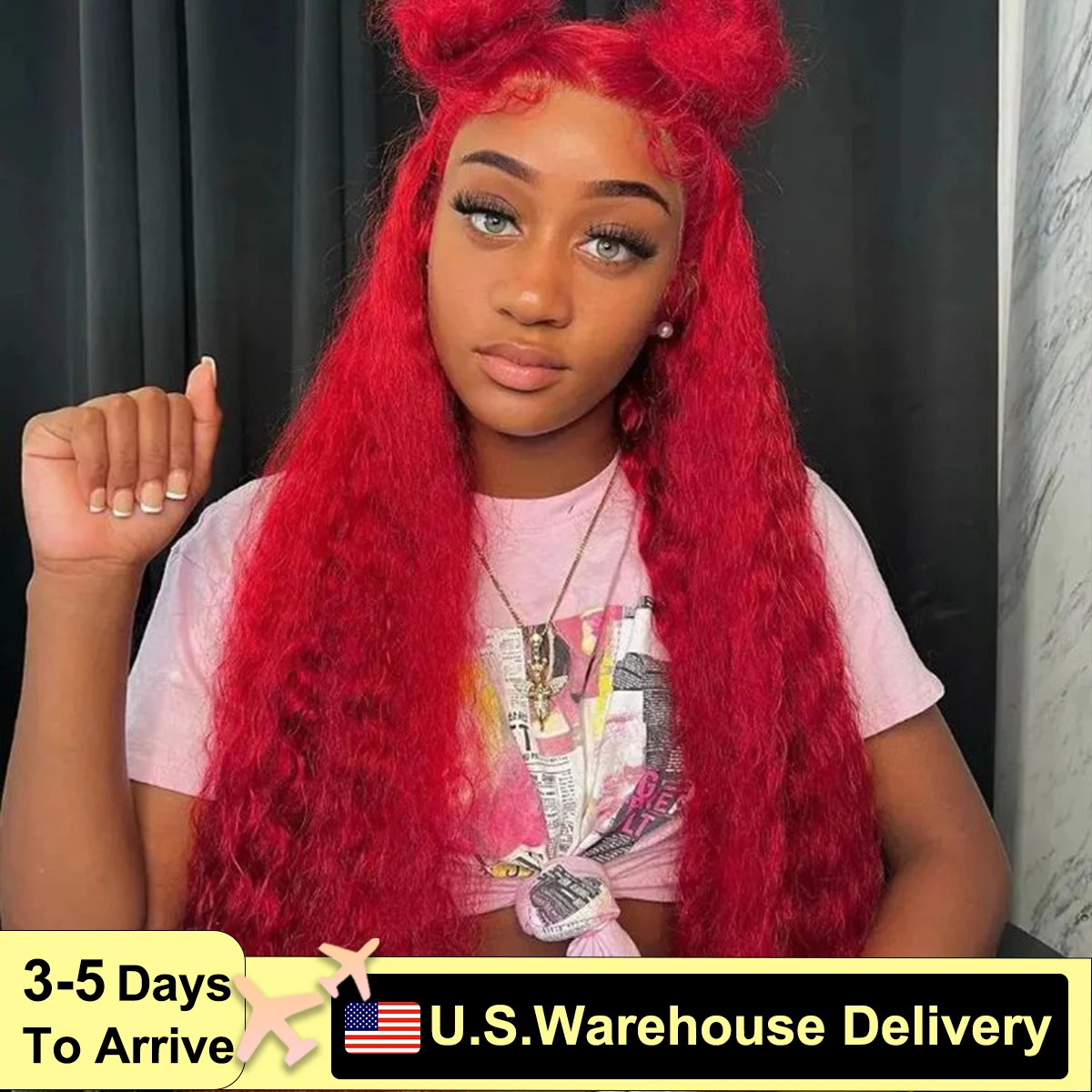 Red Deep Wave Wig 13X6 Hd Lace Frontal Wig Lace Front Human Hair Wigs Pre Plucked With Baby Hair Remy For Women Lace Front Wig