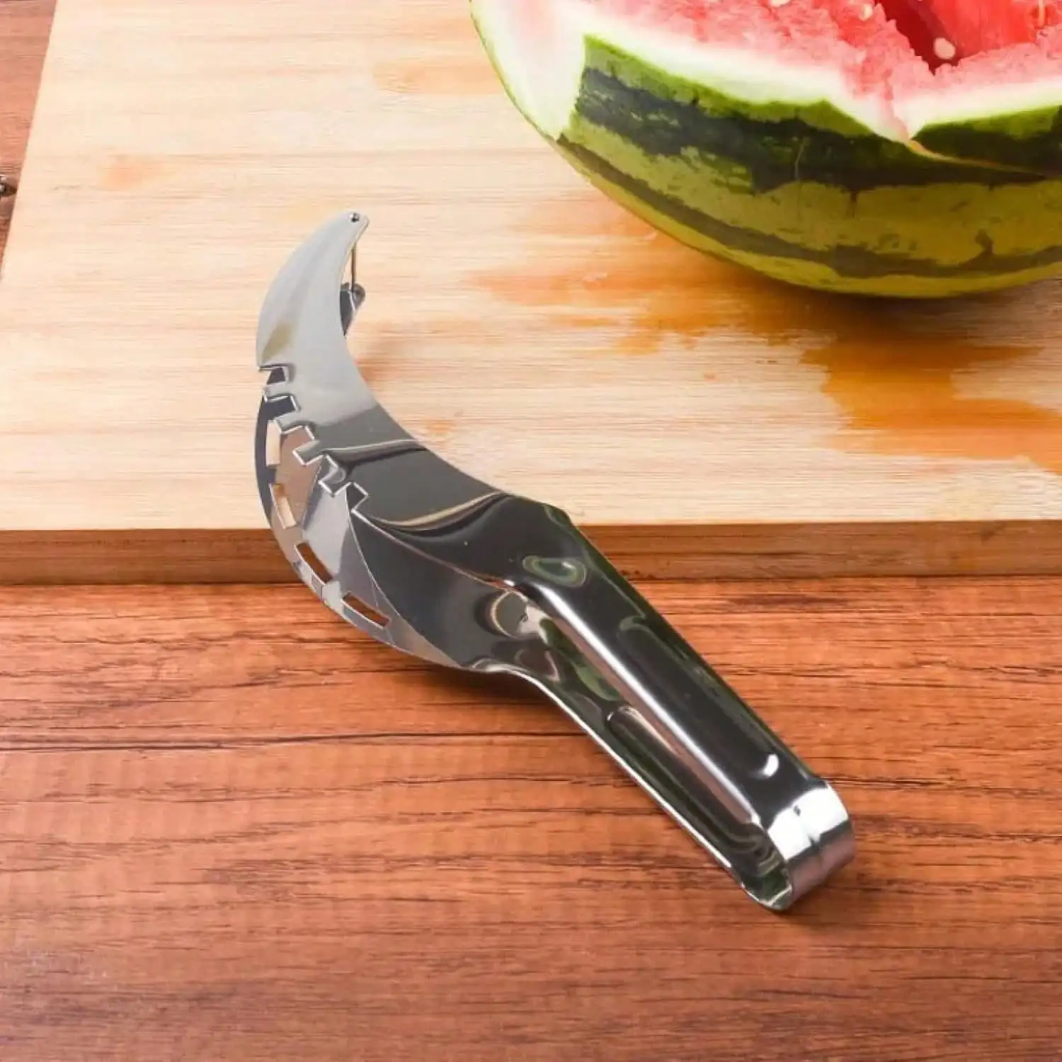 1 Pc Stainless Steel Watermelon Cutter Slicer Fruit Divider Watermelon Cutter Household and Commercial Kitchen Supplies