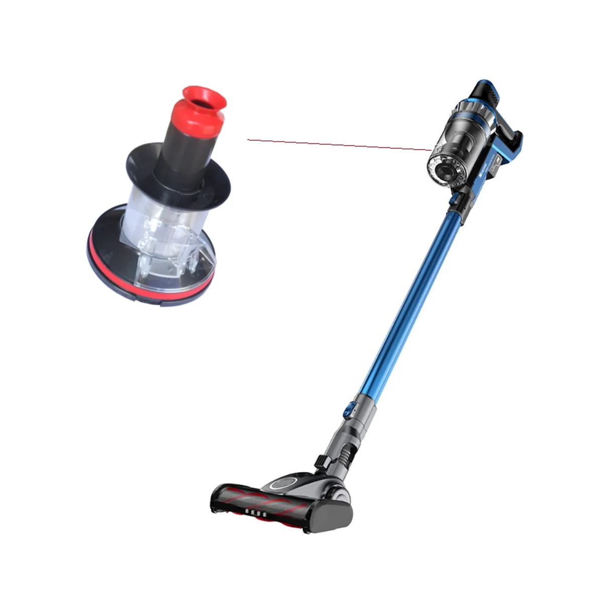 فلتر دلو الغبار A09G لقطع غيار المكنسة الكهربائية اللاسلكية المحمولة P11/ P10/ P10Pro - أسود