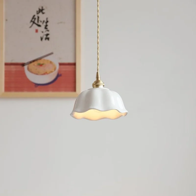 

Светодиодный керамические подвесные светильники Nordic Home Decor Гостиная Подвесные светильники Спальня Кухня Освещение керамические светильники Современное кафе светильник