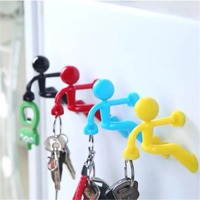 Cartoon Keychain Climber Climb Wall Magnetic Key Adsorption Magnet Keys Holder Door Hanging Keyring Fridge Sticker In Home Decor