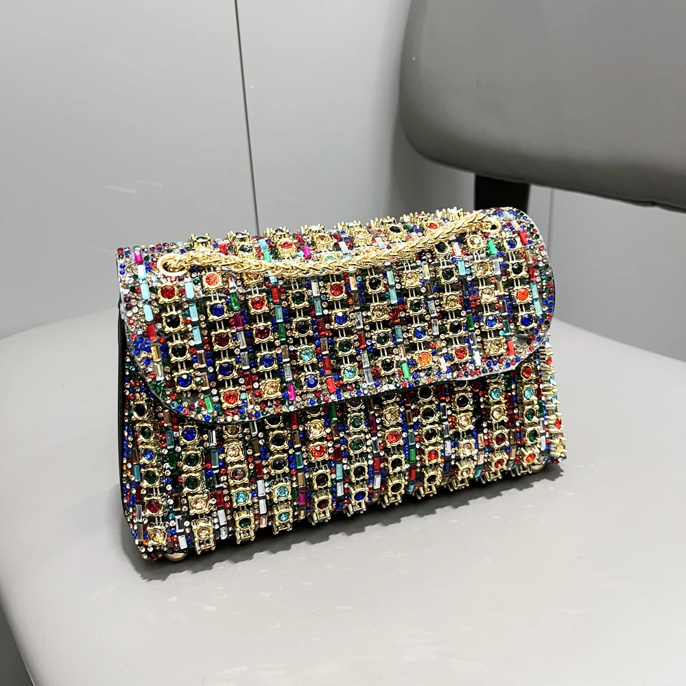 Rhinestones Evening clutch Bag Purses and handbag luxury Designer shoulder bag Shiny Crystal Clutch purse Woman's bag