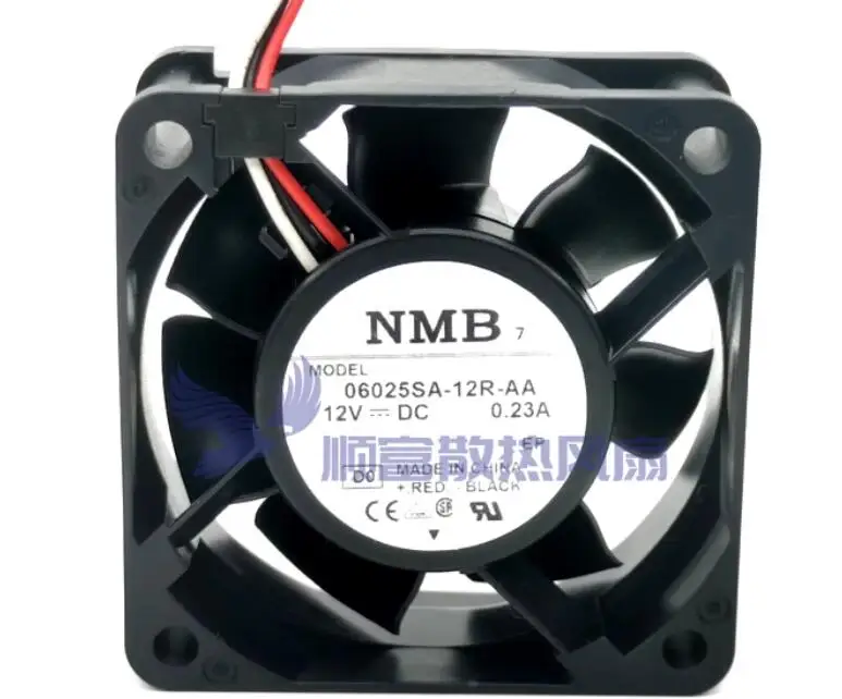 NMB 06025SA-12R-AA DC 12V 0.23A 60x60x25mm 3-Wire Server Cooling Fan