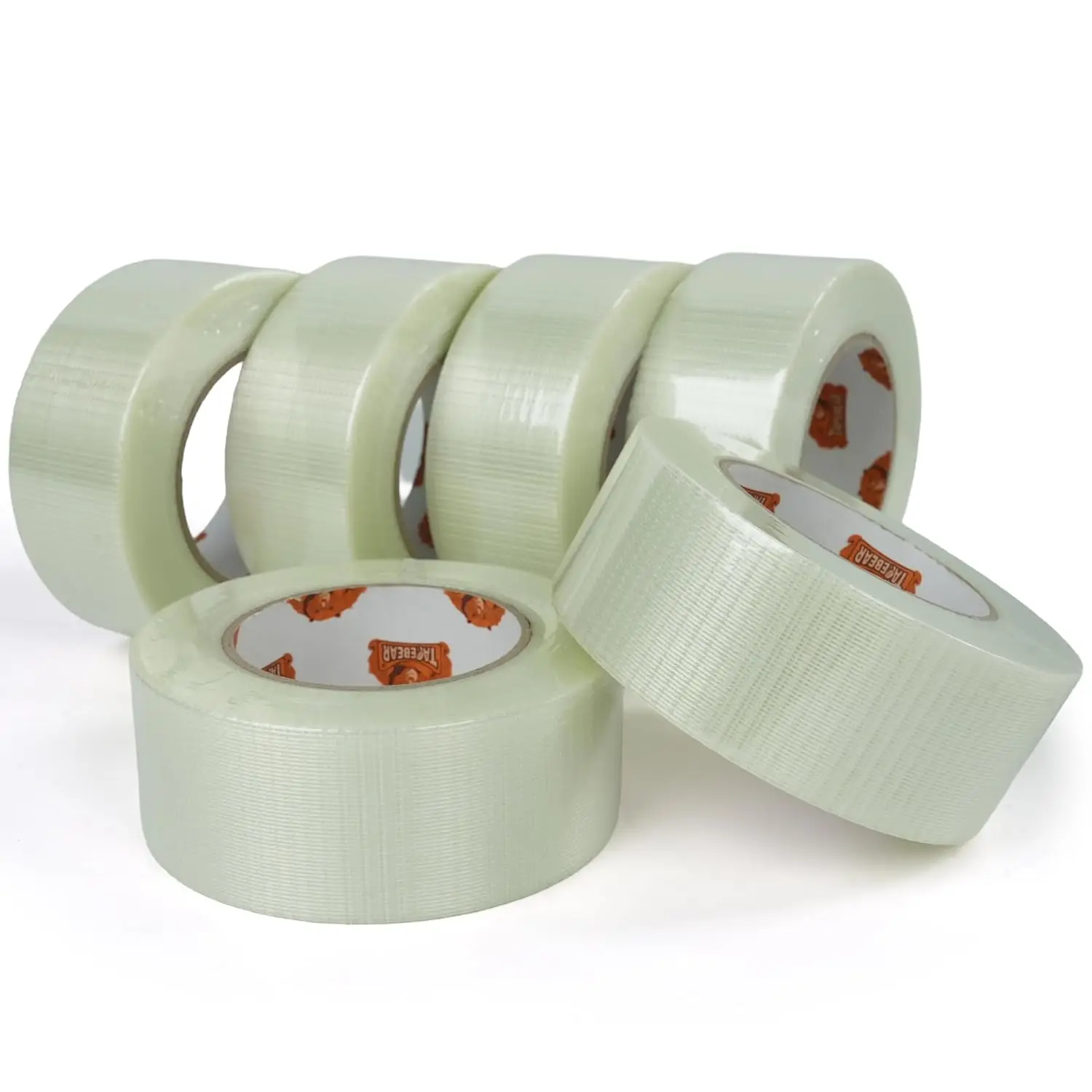 

Clear Filament Duct Tape 2" x 60Yards, Fiberglass Reinforced Two-Way Strapping Tape, Bi-Directional 5.5Mil Thick Heavy D