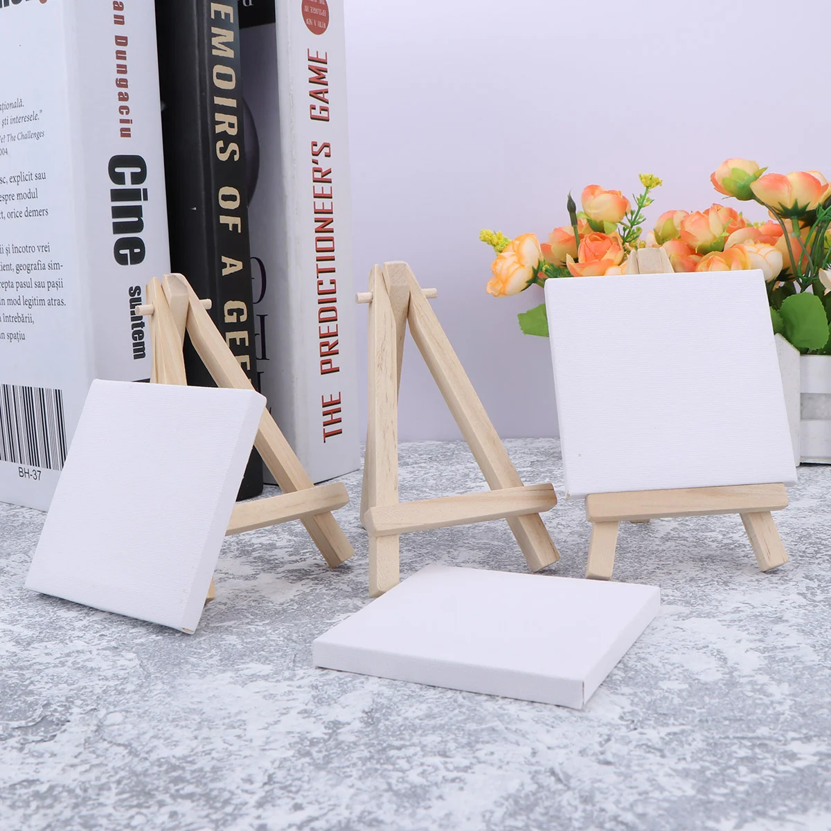 

Small Canvas Painting Craft Drawing Easel Mini Panel Child Chalk Board for Kids