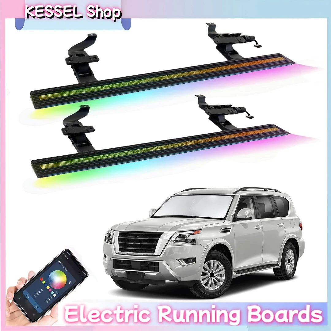 

Power Side Step with LED Light Electric Running Boards fits for ANissan Armada Patrol 2017-2023 Retractable Steps